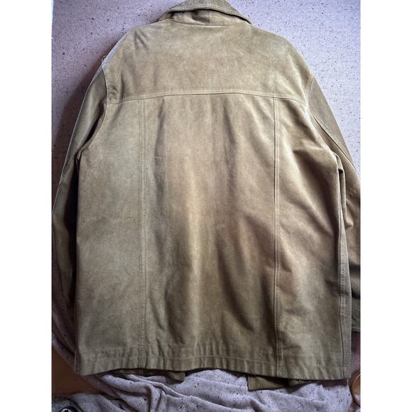 Vintage Banana Republic Barn Coat Men’s L | Western Field Suede Relaxed Tan - Picture 10 of 10
